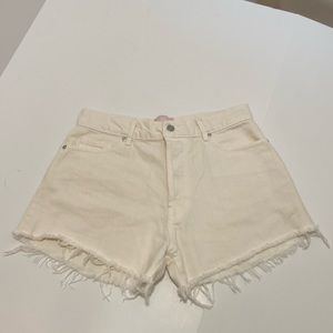 Revice White High Rise Button fly shorts size 29